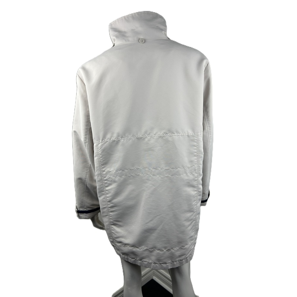 London Fog Rain Jacket Womens Large Zip Snap Lightweight Beige - Picture 3 of 16